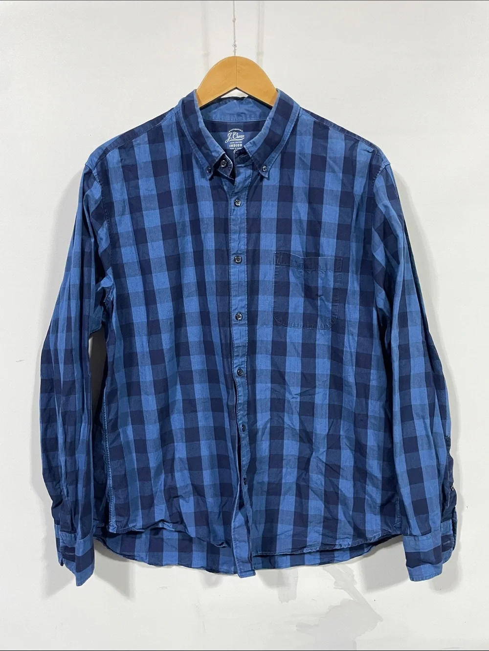 J. Crew Blue Plaid Button-Down Shirt